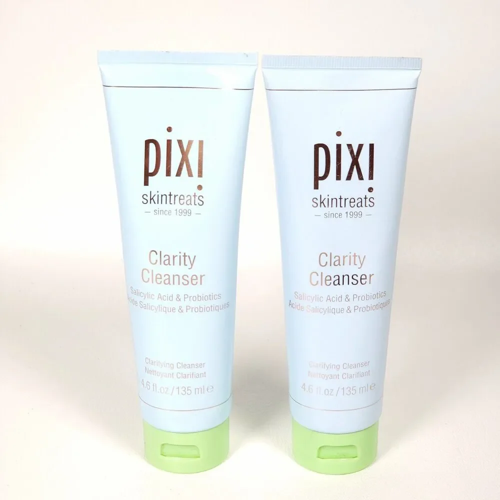 2 Pixi Skintreats Clarity Cleanser Salicylic Acid & Probiotics 4.6 Fl Oz NEW